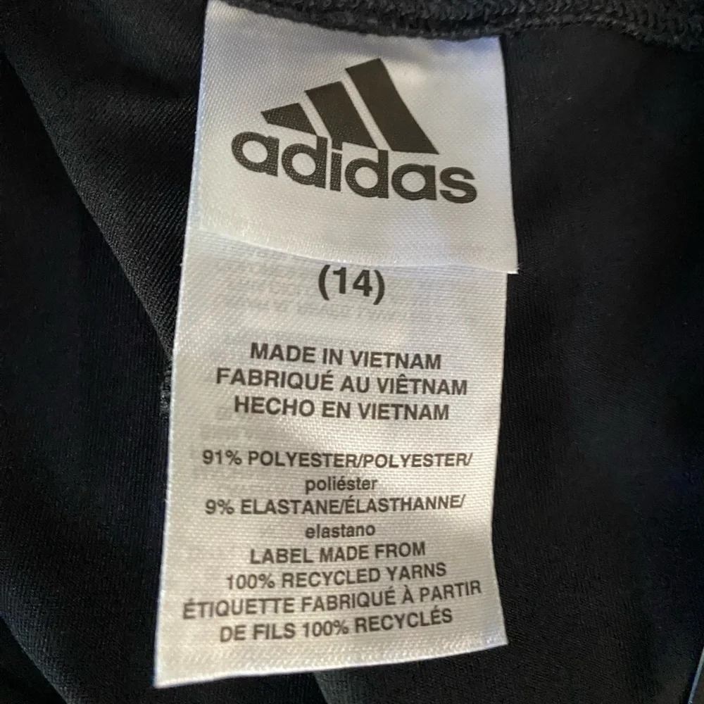 Adidas Black and Pink Leggings Athletic Fit